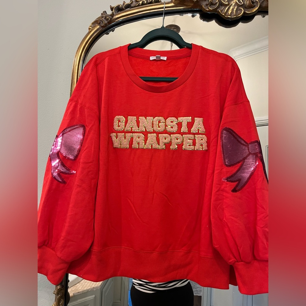 Mary Square Gangsta Wrapper Sweatshirt, NWOT, XL